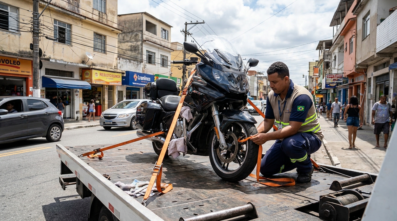 Remoção de Moto em Pane no Parque Mauá, Taubaté‑SP