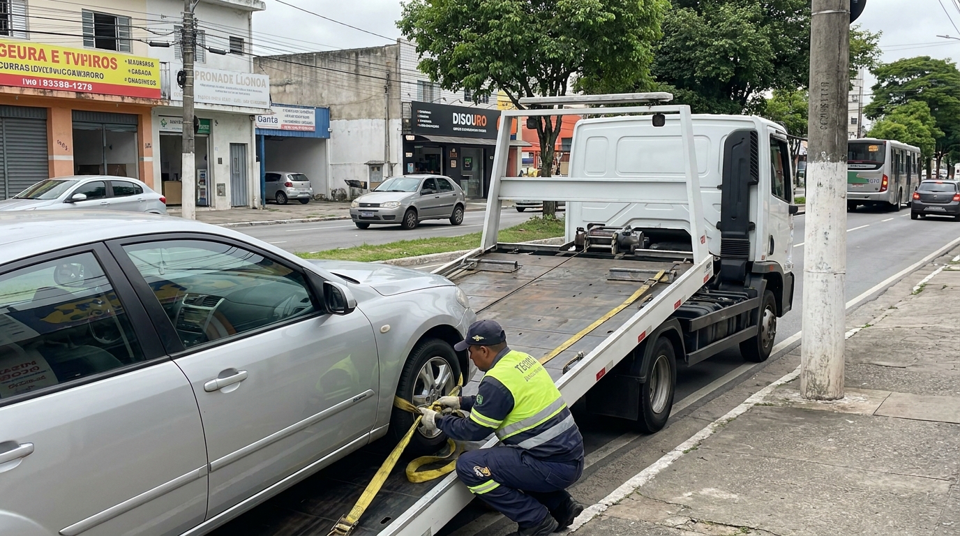 Transporte de Automóvel no Bosque da Saúde, Taubaté‑SP