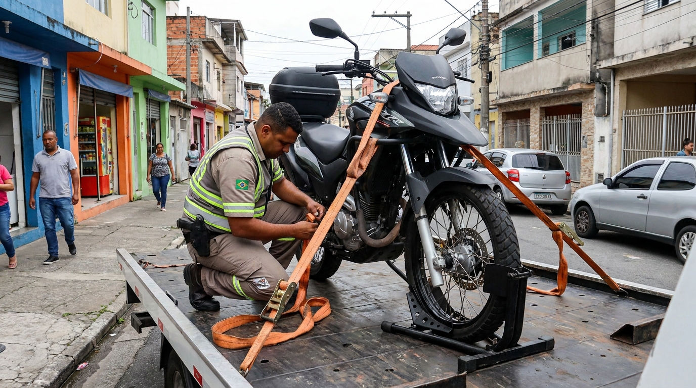 Guincho para Moto no Parque Mauá, Taubaté‑SP